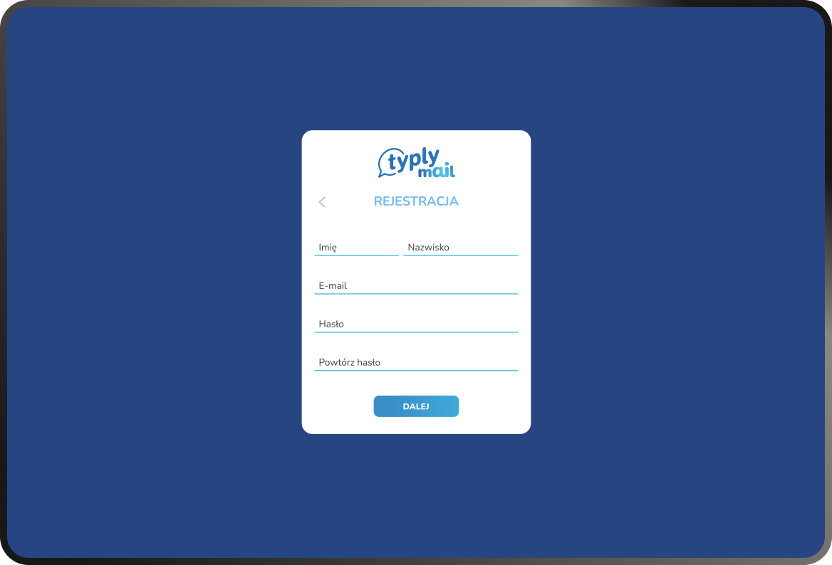 Typly Mail screen